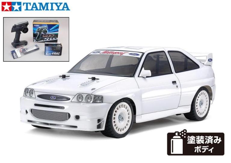 ！【TAMIYA/タミヤ】 58691 1/10 電動RC 1998 フォード エスコート カスタム (TT-02シャーシ) 組立キット サンワ：MX-6 コンピュータプロポ付フルセット （未組立） ≪ラジコン≫