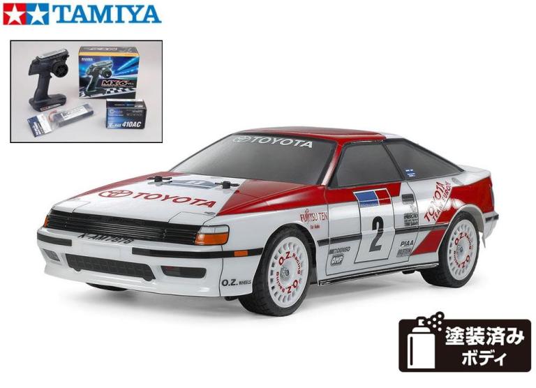 ！【TAMIYA/タミヤ】 58718 1/10 RC トヨタ セリカ GT-FOUR (ST165) 組立キット サンワ：MX-6 コンピュータプロポ付フルセット チャンプオリジナル：フルボールベアリング （未組立） ≪ラジコン≫