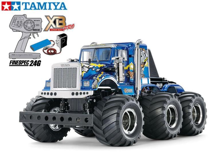 ！【TAMIYA/タミヤ】 57905 1/18 電動RC 完成セット XB コングヘッド6x6 （G6-01シャーシ）チャンプオリジナル XBビギナーセット(タミヤ純正予備バッテリー1本・急速充電器・単三乾電池4本付） ≪ラジコン≫