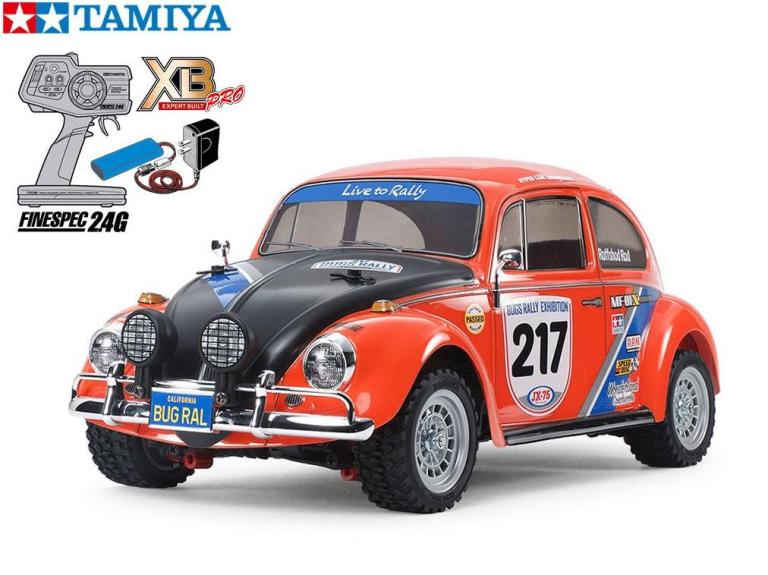 ！【TAMIYA/タミヤ】 57917 1/10 電動RC 完成セット XB フォルクスワーゲン ビートル ラリー（MF-01Xシャーシ） チャンプオリジナル XBビギナーセット(タミヤ純正予備バッテリー1本 急速充電器 単三乾電池4本付）（完成済みフルセット） ≪ラジコン≫