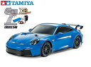 ！【TAMIYA/タミヤ】 57937 1/10 電動RC 完成セット XB ポルシェ 911 GT3 (992) (TT-02シャーシ) チャンプオリジナル XBビギナーセット(タミヤ純正予備バッテリー1本 急速充電器 単三乾電池4本付） ≪ラジコン≫