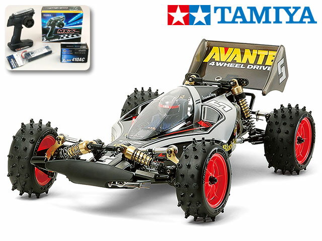 !【TAMIYA/タミヤ】 47390 アバンテ (2011) ブラックスペシャル ・サンワ:MX-6 コンピュータプロポ付フルセット (未組立) ≪ラジコン≫ 製品画像:1位