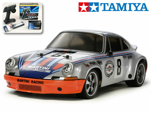 ！【TAMIYA/タミヤ】 58571 1/10 電動RC ポルシェ 911 カレラ RSR（TT-02シャーシ） サンワ：MX-6 コンピュータプロポ付フルセット チャンプオリジナル：フルボールベアリングセット（未組立） ≪ラジコン≫