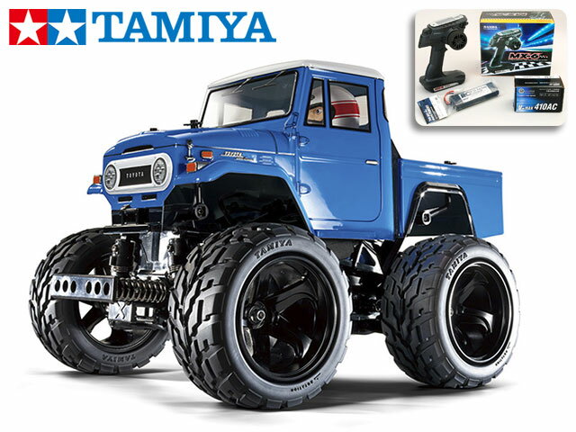 ！【TAMIYA/タミヤ】 58589 1/10 電動RC　トヨタ ランドクルーザー 40 ピックアップ（GF-01シャーシ）・サンワ：MX-6 コンピュータプロポ付フルセット+チャンプオリジナル：フルボールベアリングセット（未組立） ≪ラジコン≫