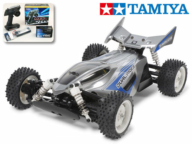 ！【TAMIYA/タミヤ】 58596 1/10 電動RC デュアルリッジ（TT-02Bシャーシ） サンワ：MX-6 コンピュータプロポ付フルセット（未組立） ≪ラジコン≫