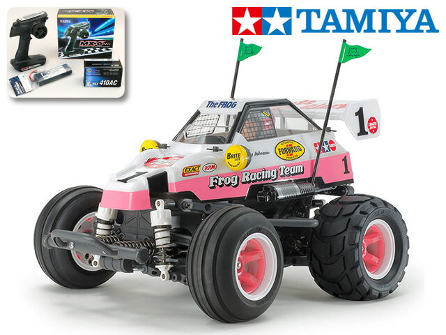 ！【TAMIYA/タミヤ】 58673 1/10 電動RC コミカル マイティフロッグ（WR-02CBシャーシ） 組立キット サンワ：MX-6 コンピュータプロポ付フルセット チャンプオリジナル：フルボールベアリング （未組立） ≪ラジコン≫