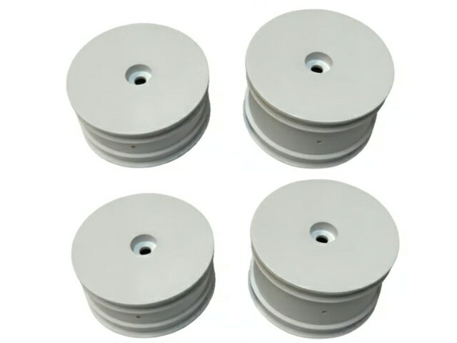 ET-035 【TOP LINE/トップライン】 1/10 バギー用ディッシュホイール 4WD用セット type T ホワイト