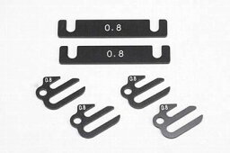 B7-SS08A 【YOKOMO/ヨコモ】 BD7用 アルミ製 サスマウント スペーサー(0.8mm Lx2/Sx4)