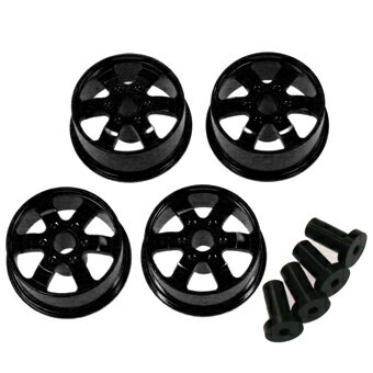 【ネコポス対応】イーグル(EAGLE)/MINI4-78040U/SP 6スポーク FOS 中径20.5mmホイル:ミニ4駆用(BK)