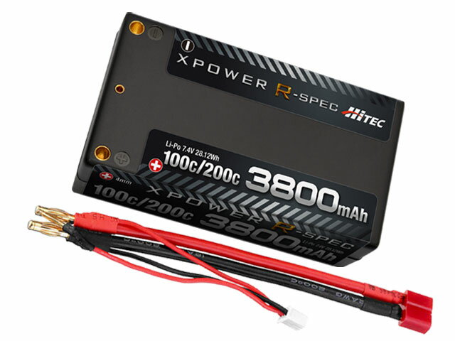 【ネコポス対応】ハイテック(HiTEC)/XPR3800S/XPOWER R-SPEC [エックスパワー Rスペック] Li-Po 7.4V 3800mAh 100C/200C