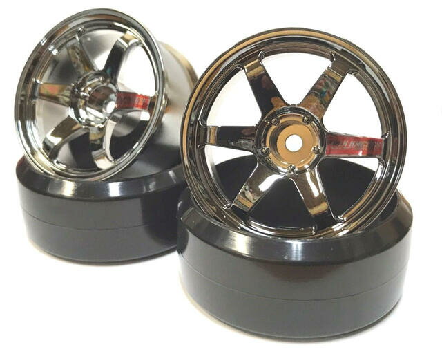 【ネコポス対応】LAB/LWT-0306BC_LWT-0308BC/TE37 Sports WHEEL トラクションtype ブラッククローム 2本入