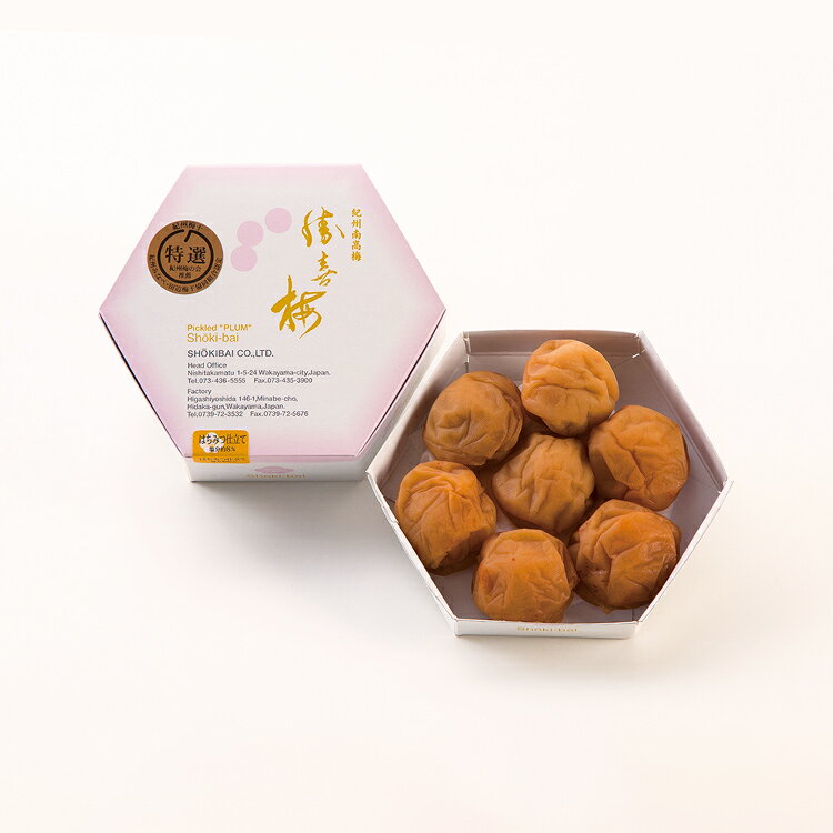 勝喜梅/B20161/はちみつ仕立て【鼓】(つづみ) 90g 梅干し 2Lサイズ 塩分:約8% 味チャート:やや甘口 はちみつ使用【RC製品と同梱可能】