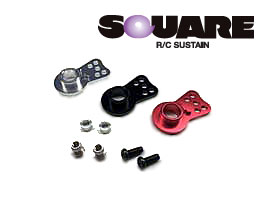 【ネコポス対応】スクエア(SQUARE)/SWR-22R/ワイルドウイリー2用アルミサーボホーン レッド(タミヤハイトルクセーバー用)