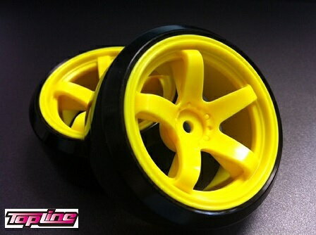 【ネコポス対応】TOP LINE（トップライン）/TDW-1070Y/Nモデルホイル　ホイル幅26mm＆3mmハブ対応(オフセット7/イエロー)のサムネイル