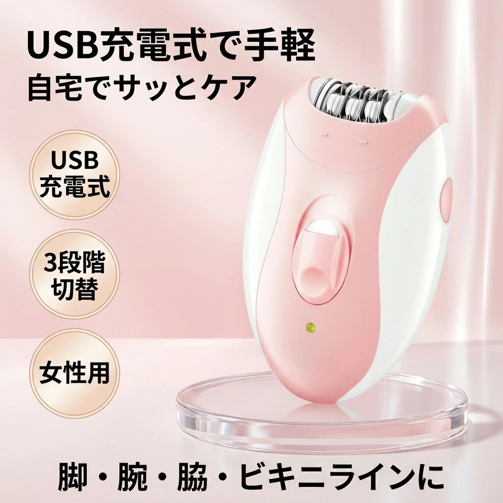 【USB充電式で手軽】脱毛器 除毛器 家庭用光美容器 女性脱毛器 女性シェーバー 電動 ひげそり トリマー ビキニ脱毛 脚 ボディ用 ポイント消化 プレゼント ギフト 人気 おすすめ 新生活 母の日 父の日 誕生日