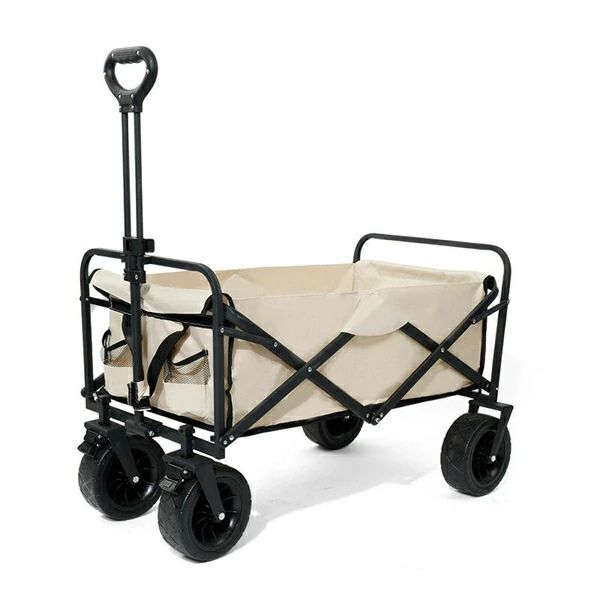 SALE！【一年保証】【2026新登場】アウトドアワゴン キャリーカート キャリーワゴン 耐荷重150kg 折りたたみ 大型タイヤ 大容量 折り畳み 収納 運動会 遠足