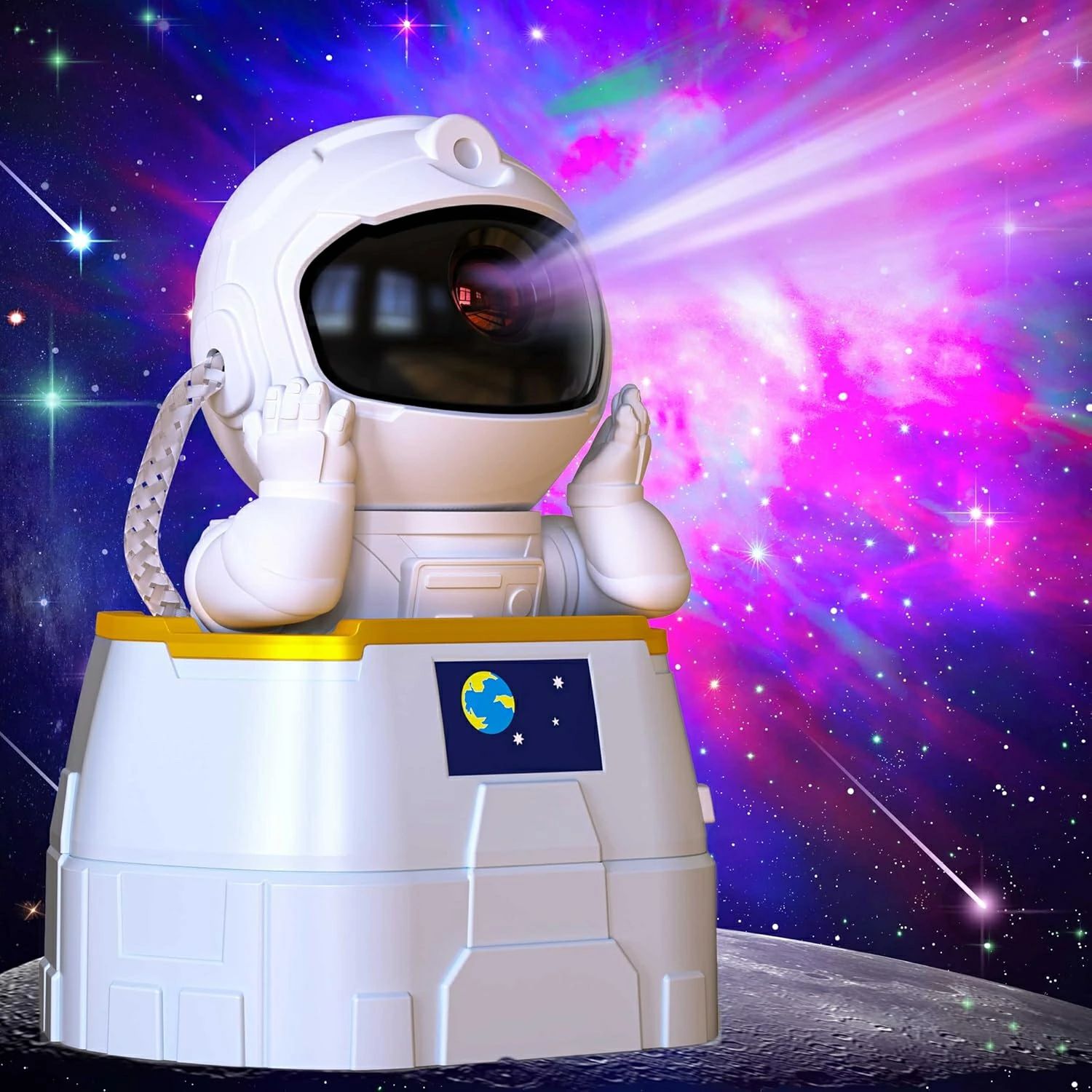 プラネタリウム　スタープロジェクター 宇宙飛行士 星の雰囲気 角度調整可能 回転スピード ロマンチック雰囲気作り スタープロジェクターライト 寝かしつけ 部屋 星空ライト ナイトライト