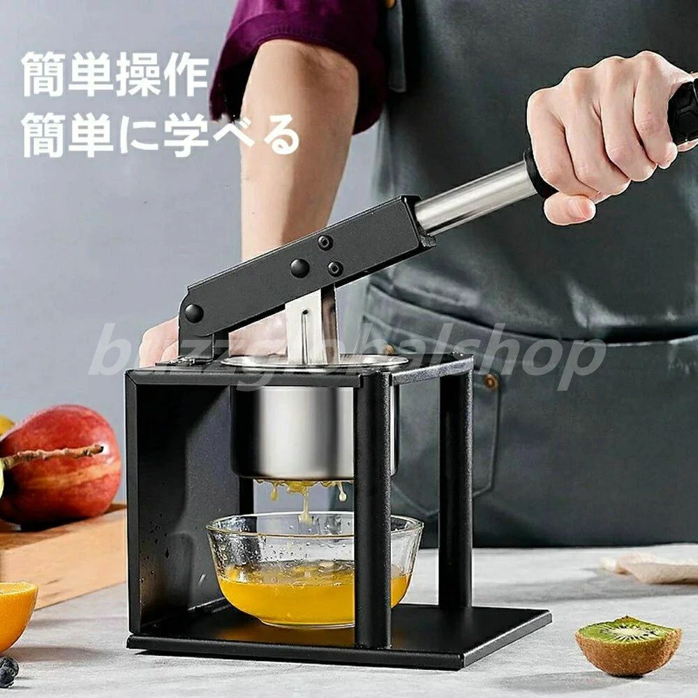 RCC51楽天市場店のハンドジューサー 果汁絞り器 ハンドレモンしぼり器 家庭用 業務用 ステンレスレモン絞りフルーツしぼり ジュース絞り器 DIY ミニレモンプレ手しぼり器 お手入れも簡単｜アングル2