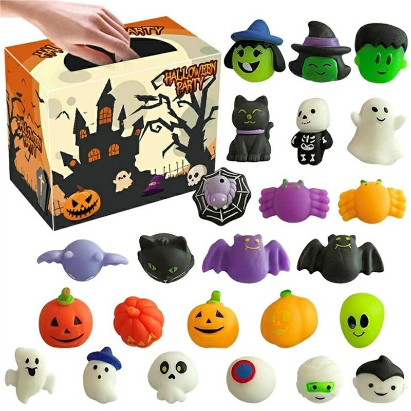 24個 ハロウィン もち スクイーズ おもちゃ ハロウィン 飾り パーティーグッズ 子供用 パンプキン ゴースト 不安おもちゃ もち おもちゃ ストレス解消 ハロウィン おやつ グッズ バッグ
