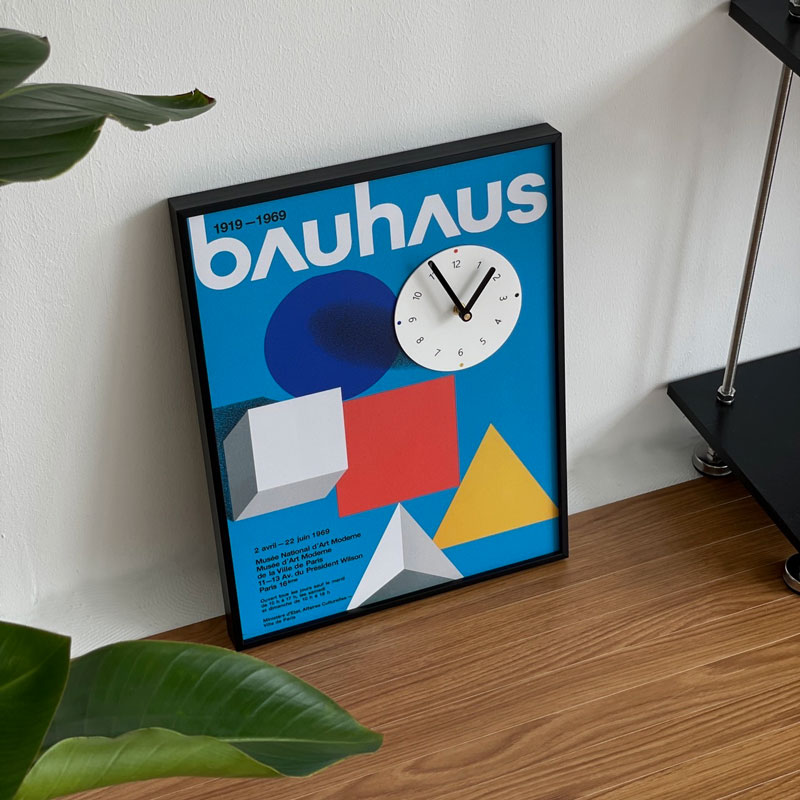 bauhaus アートパネル 掛け時計 静音