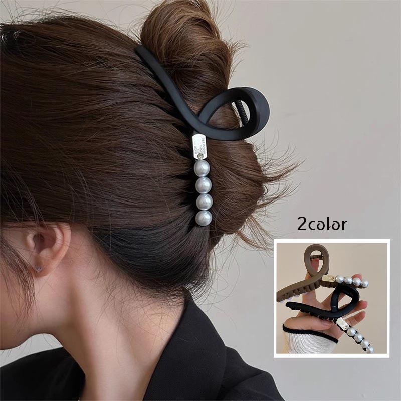 送料無料 ヘアクリップ ヘアアクセサリー バンスクリップ パール ミニ 大きい 大きめ 韓国 黒 シンプル アレンジ おすすめ おしゃれ かわいい ロングヘア 髪 しっかり 髪どめ まとめ髪 大粒 レディース 大人 ギフト プレゼント人気 ファッション雑貨 小物 楽天海外通販