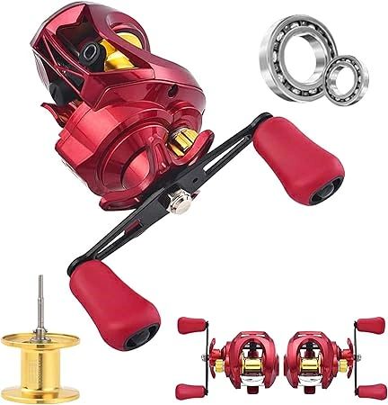 商品説明 ★商品特徴★ 【製品仕様】カラー：レッド ギア比：7.2:1 ドラグ力：10kg タイプ：左ハンドル 、右ハンドル 【スプール糸巻量】 (mm/m): 0.26mm-140mm, 0.30mm-110mm, 0.28mm-120mm 【マグネットブレーキ】ベイトリールは12段階調整できる磁気ブレーキシステムを搭載されて、使いやすいてす。大きな魚でも捕まえることができます。 【超軽量のデザイン】ベイトリール本体重量はわずか300g、超軽量で長時間に使っても腕に負担をかけません。10kgまでのドラグシステムを搭載します。 【スムーズな釣り体験】ベイトリールは高品質の金属製で、摩擦が少なく、丈夫で耐久性があり、スムーズに回転します。 ★キーワード★ 軽量性、耐久性、滑らかな操作、強力なドラッグ、ライン容量、ベアリング数、ギア比、ハンドル形状、防水性、メンテナンスの容易さ、海辺、渓流、池、池、水辺、貯水池、スピニングリール、釣り、釣り具、ホイール、海釣り、スピニングホイール、釣り、水滴? 釣り フィッシング スピニングリール 汎用リール 釣り フィッシング 青物 大型青物 カツオ マグロ ヒラマサ ブリ キャスティング 大型スピニングリール オクマ リール オクマ テソロ スズキ、鰱、ブリーム、鰻?、タイ、鯛、マブナ、鯒、ナマズ、鯰、ティラピア、鯽魚、コイ、鯉、サケ、鮭、ウナギ、鰻、アジ、鰺、キハダ、黒鮪、マグロ、鮪、カレイ、鰈、マダイ、真鯛 ★品質保証★ ◎※画像と実物では、ご使用のブラウザ、モニター解像度により多少色具合が異なって見える場合もございますが、予めご了承ください。 ◎※商品のサイズは採寸方法によって、若干な誤差が生じる場合はあります。ご了承ください。 ◎※品名/JANコード等で検索していただきご自身の判断でご購入ください。イメージ違いなどによる返品は一切お受けできません。 ◎※こちらの対応と商品について何かご不満がありましたら、「レビュー」を付ける前に一度ショップとご連絡してお願いいたします、ショップの誠意を持って最後まで対応させていただきます。 ◎※基本的には全国一律送料無料と対応させていただきますが、ご送付先は沖縄・北海道など離島の場合は2500円の送料をご請求させていただきます、ご注文後追加送料があります。 ◎※販売している商品は全て新品未使用です、倉庫から出荷前に商品検査必要ですので、商品箱を開封する場合もございます、予めご了承くださいいませ。 ◎※初期不良の場合は到着後3営業日以内にご連絡ください。 ◎※初期不良の場合は写真やビデオをご提供下さい、確認後無料で新品交換もしくは御返金致しますのでご連絡下さい。 ◎※写真やビデオをご提供出来ない場合は技術者と確認できません、返品返金対応出来ない可能性が御座います、予めご了承くださいいませ。 ◎※部分商品は輸入品で、包装に他の国の言語が含まれる可能性があります。注意事項：モニターの発色により、実物と異なる場合がございます。