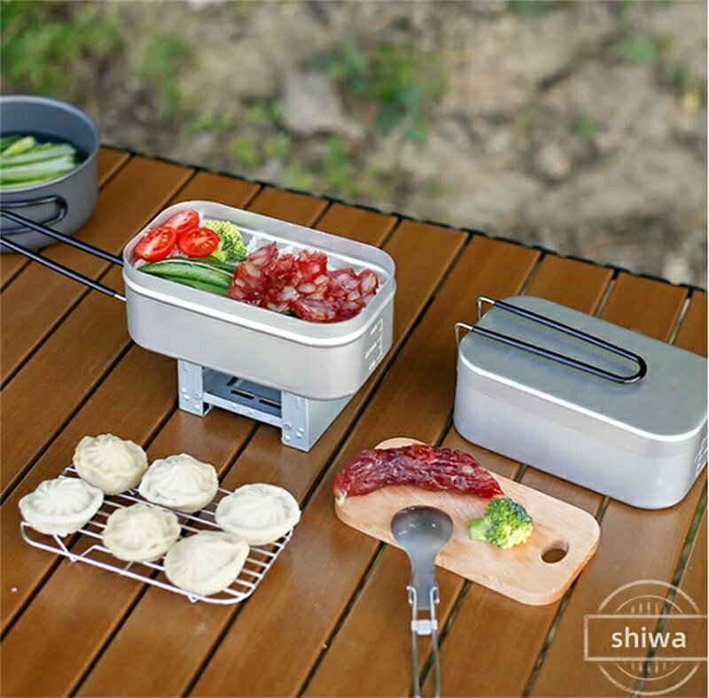 【送料無料・3点セット】メスティンセット アルミ飯盒 キャンプ用品 アルミ製 飯盒 アウトドア クッカー 軽量 炊飯器具 ソロキャンプ 調理器具 収納袋付き 登山 防災用 災害時用 半自動炊飯 バリ取り済み 色々料理できる キャンプ鍋 アルミ製 蒸す 煮る 焼く 調理器具 rcc51-10000759 RCC51楽天市場店 サンプル画像2