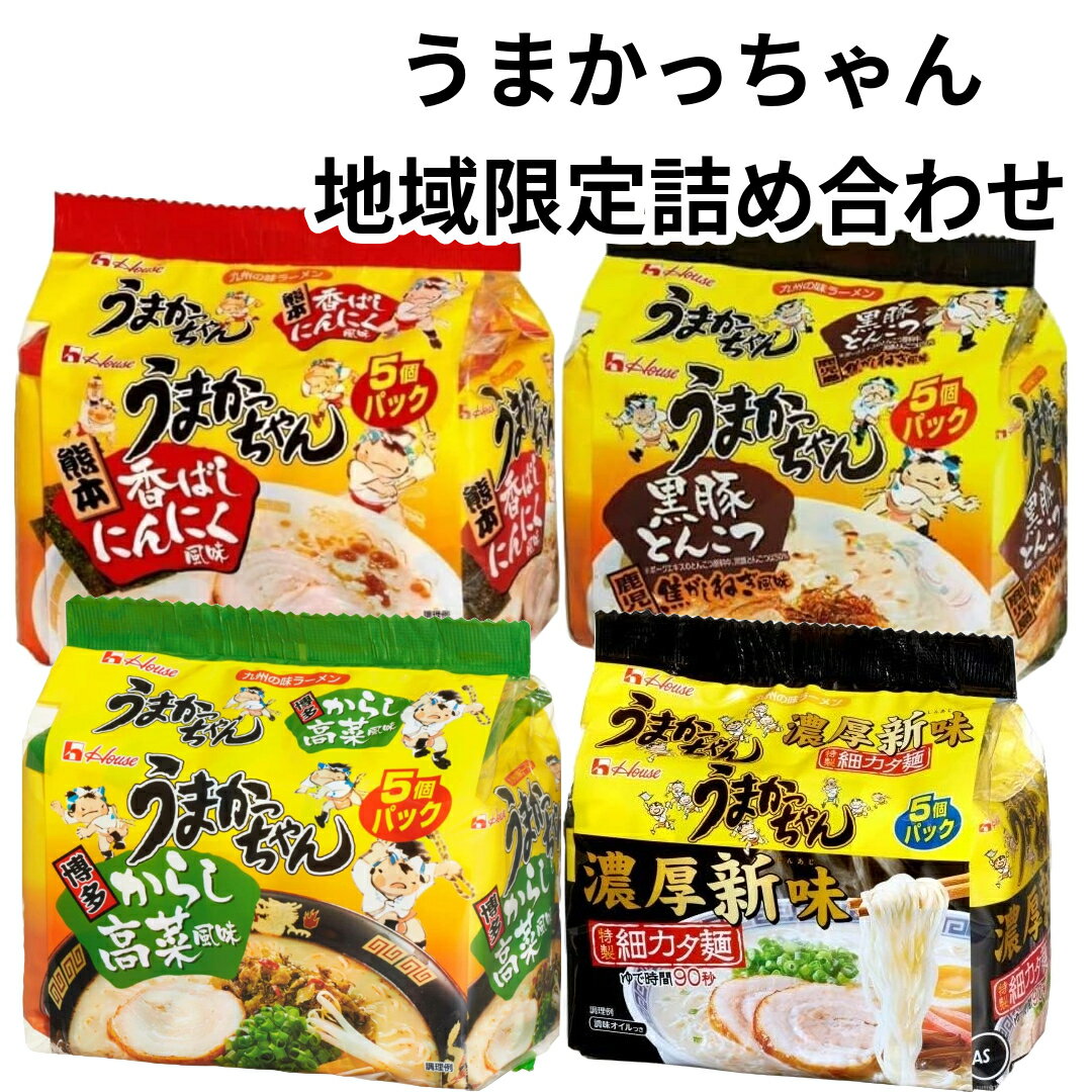 うまかっちゃん 濃厚新味 高菜 黒豚 香ばしニンニク 4種 各5食 20食入 豚骨ラーメン 詰め合わせ 仕送り 常温 うまかっちゃん からし高菜 濃厚新味 袋麺 詰め合わせ 非常食セット 保存食 備蓄 ローリングストック インスタントラーメ...