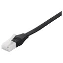 BUFFALO ツメの折れないLANケーブル カテゴリー6a ストレート フラットタイプ 1.0m ブラック BSLS6AFU10BK(代引不可)