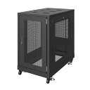 サンワサプライ (別途送料)19インチサーバーラック メッシュパネル仕様(18U)W600xD1000xH1020mm ブラック CP-SVN1810MBKN(代引不可)【送料無料】