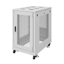 サンワサプライ (別途送料)19インチサーバーラック メッシュパネル仕様(18U)W600xD900xH1020mm ライトグレー CP-SVN1890MGYN(代引不可)【送料無料】(3)