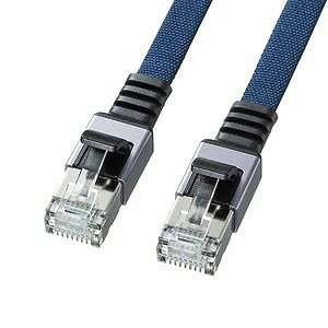 サンワサプライ カテゴリ6AメッシュフラットLANケーブル KB-FL6AME-15BL(代引不可)【送料無料】