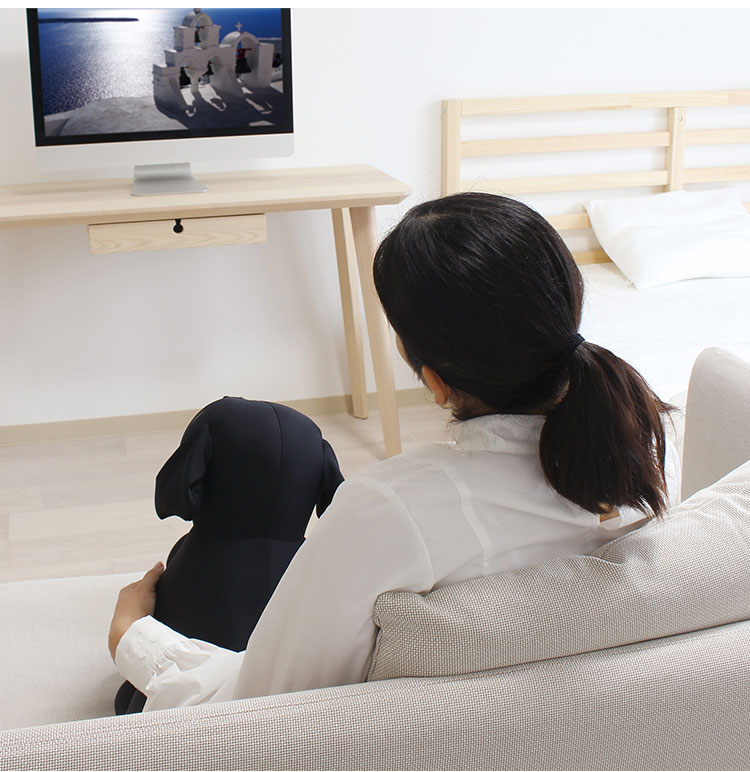 MOGU(R) おすわりラブラ MOGU モグ パウダービーズ へたりにくい クッション ビーズクッション ラブラドールレトリバー 犬 子供用 クッション 抱き枕 かわいい ぬいぐるみ 子供 ふんわり もちもち(代引不可)【送料無料】 [3]