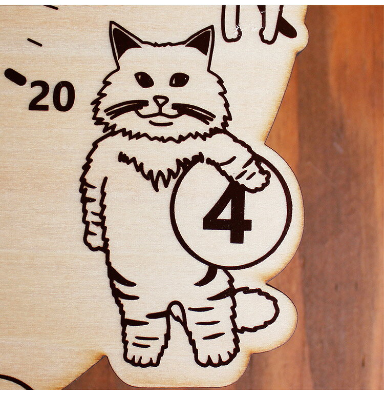 振り子時計 CATS clock 時計 壁時計 壁掛け時計 ねこ 木製 日本製 おしゃれ かわいい 振り子 ネコ 猫 イラスト 木 インテリア 秒針あり プレゼント yamato japan【ポイント10倍】【送料無料】 [2]
