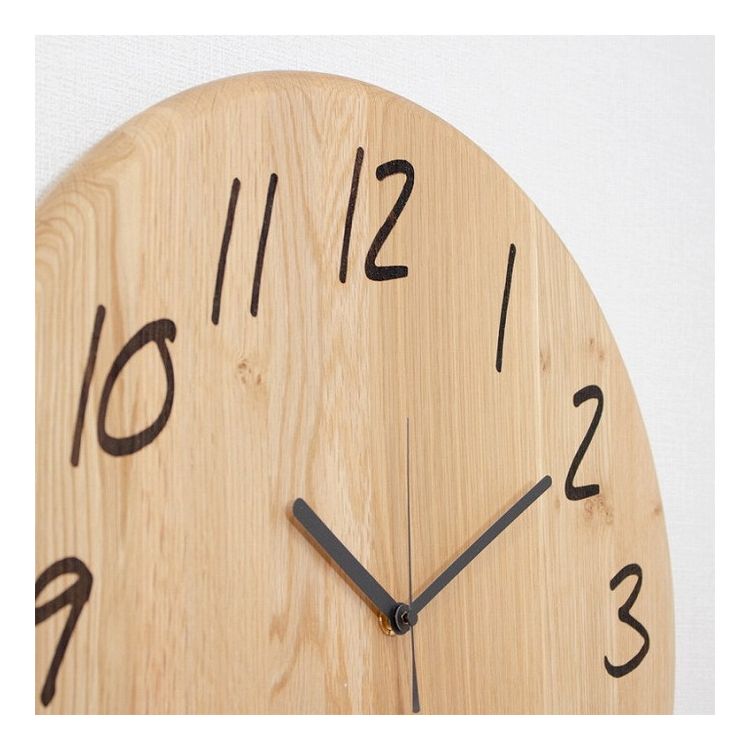 Latree(ラトレ) TIMEシリーズ 無垢のウォールクロック 宙 moji 掛時計 天然木 無垢 木製 高級感 飛騨家具 株式会社HIDAKAGU【送料無料】 [2]