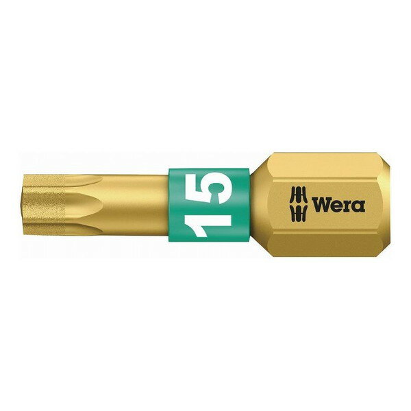 WERA ベラ ダイヤモンドコーティング トルクスネジ用 ドライバービット 差込6.35mm 刃先サイズTX15 全長25mm 066102(代引不可)