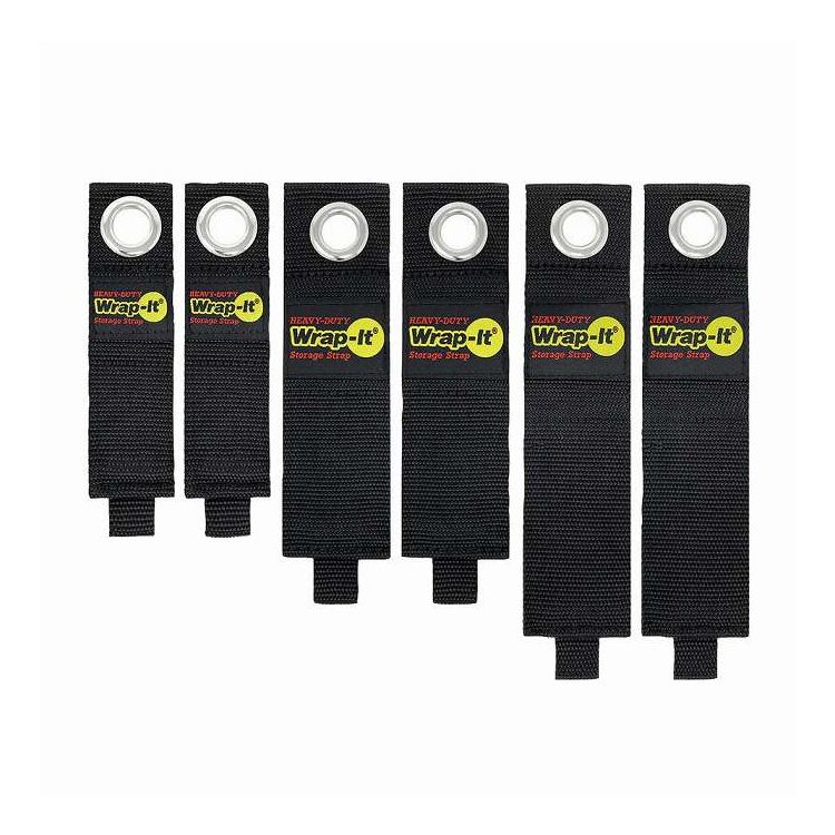 【商品説明】●Heavy-DutyWrap-Itストレージストラップは頑丈です。●高耐久のポリプロピレン、産業用強度のフックとループ、錆びに強いハトメで作られており、屋内外で長く使用できるよう設計されています。●ケーブル、ホース、ロープなどを整理して吊るし、保管が可能です。●家、ガレージ、作業場、倉庫、RV、ボート、トラックなどで整理整頓に最適です。●耐候性：耐候性に優れたポリプロピレンと錆びに強いハトメにより、屋外や海洋環境での使用が可能です。●多目的：ケーブル以外にも様々なアイテムの整理に使用できます。●使いやすい：タブ付きで簡単に開けられます。●超強力：産業用強度のフックとループファスナーで最大50ポンド(約22.7kg)まで対応します。●コード、ホース、ロープなどを整理、吊り下げ、保管に。●家やガレージ、ショップ、小屋、RV、ボート、トラックなどの整理整頓に。●推奨用途(10inch)：延長コード(25〜50feet)、ジャンパーケーブル、電動工具、クリスマスライト、ロープの整理に。●推奨用途(13inch)：延長コード(25〜75feet)、ジャンパーケーブル、タイダウンストラップ、高圧洗浄機のホースと電源コード、ドックライン、スキーロープの整理に。●推奨用途(17inch)：延長コード(50〜100feet)、ガーデンホース(25〜50feet)、掃除機用ホース、高圧洗浄機ホース、エアホース、ロープの整理に。●1inch＝2.54cm●1feet＝0.3048m【スペック】●サイズ(inch/cm)：1.5×10/3.8×25.4・2×13/5.1×33・2×17/5.1×43.2●パッケージサイズ(cm)：W11.43×D5.08×H27.94●最大巻き付け周囲長(inch/cm)：9/22.9・12/30.5・16/40.6●最大巻き付け直径(inch/cm)：2.9/7.3・3.8/9.7・5.1/12.9●ハトメの開口部(inch/cm)：0.63/1.6●マジックテープ部使用目安：10,000回●耐荷重(kg)：約22.68●質量(g)：172.36●入数：6個10inchストラップ：2個13inchストラップ：2個17inchストラップ：2個【代引きについて】こちらの商品は、代引きでの出荷は受け付けておりません。【送料について】北海道、沖縄、離島は送料を頂きます。