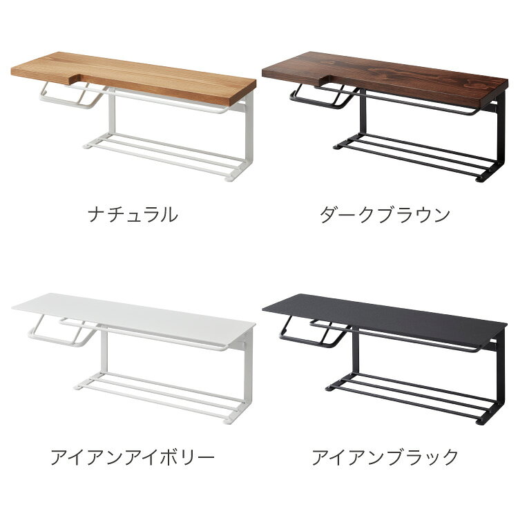 トイレットペーパーホルダー おしゃれ スタイリッシュ 落下防止 トイレットペーパー置き 壁掛け ヴィンテージ 収納付き 棚付き 天然木 アイアン【送料無料】 rcmd-35094611 リコメン堂 サンプル画像2