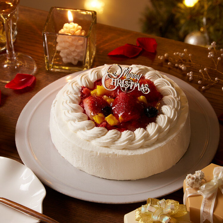 patisserie KIHACHI トライフルショートケーキ キハチ ショートケーキ トライフル カスタードクリーム ホールケーキ 5号 クリスマスケーキ クリスマス ケーキ 冷凍 予約 2024 予約販売 先行販売(代引不可)【ポイント10倍】【送料無料】