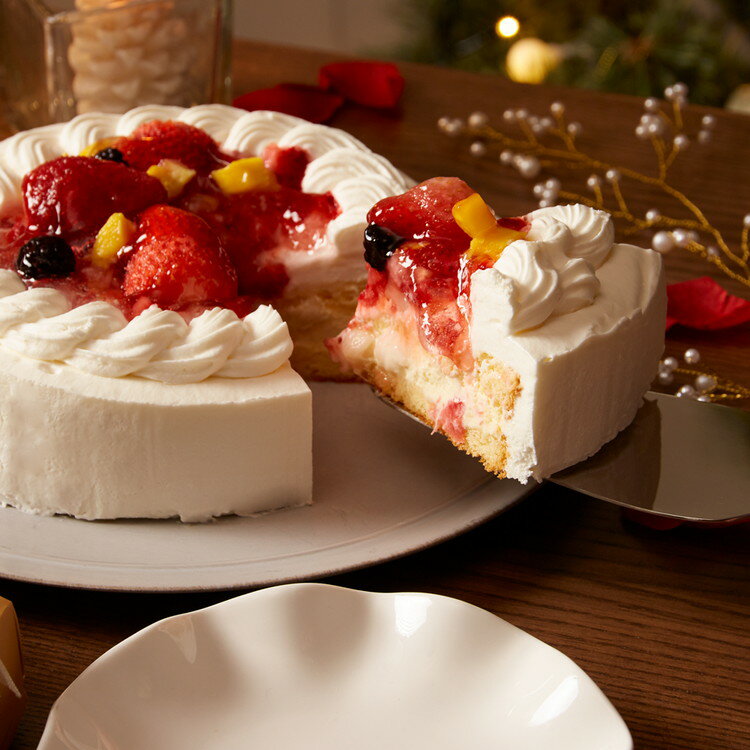 patisserie KIHACHI トライフルショートケーキ キハチ ショートケーキ トライフル カスタードクリーム ホールケーキ 5号 クリスマスケーキ クリスマス ケーキ 冷凍 予約 2024 予約販売 先行販売(代引不可)【ポイント10倍】【送料無料】