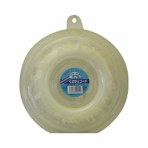【商品詳細】●ナイロンコードの普及品です。●長さ(m):50●コード太さ(mm):2.3●パッケージサイズ(mm)：230×260●コード形状:角型●ナイロン【代引きについて】こちらの商品は、代引きでの出荷は受け付けておりません。【送料について】北海道、沖縄、離島は送料を頂きます。【商品配送時の注意点】こちらの商品は配送日時の指定ができません。あらかじめご了承下さい。