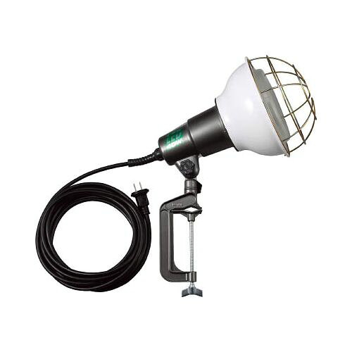 【商品詳細】●軽量LED電球仕様のエコノミータイプです。●40WのLED電球を使用しています。●明るさ(lm):3700●外径×長さ(mm):φ215×330●最大口開き(mm):100●コード長さ(m):10●口金:E39●消費電力(W):40●標準消費電力料金:1.08円/h●電線種(mm[[の2乗]]):VCT0.75●球寿命(時間):40000●全光束(lm):3700●40WLED電球●電線仕様:VCT　0.75m[[の2乗]]×2芯●電線長／10m●4インチバイス付●ビーム角／110度●屋外用●電線種:VCT0.75m[[平米]]×2芯●最大口開き:100mm●4インチバイス付生産国：日本重量：2.9kg【代引きについて】こちらの商品は、代引きでの出荷は受け付けておりません。【送料について】北海道、沖縄、離島は送料を頂きます。【商品配送時の注意点】こちらの商品は配送日時の指定ができません。あらかじめご了承下さい。
