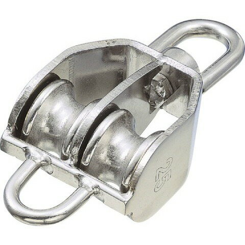 水本 ステンレス 豆ブロック2車ベケ付 参考使用荷重120kgf A1276(代引不可)【送料無料】