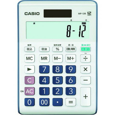 カシオ ミニジャストタイプ電卓 MP12RN(代引不可)