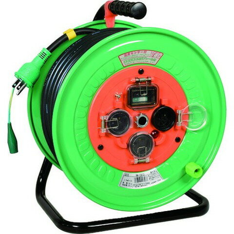 日動 電工ドラム 防雨防塵型100Vドラム アース付 漏電遮断器付 30m NW-EB33 NWEB33(代引不可)【送料無..