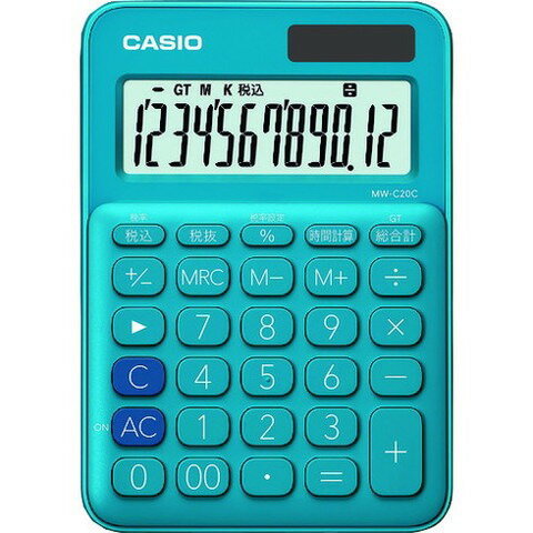 カシオ カラフル電卓(ミニジャストタイプ12桁) MWC20CBUN(代引不可) カシオ カラフル電卓(ミニジャストタイプ12桁) MWC20CBUN(代引不可)