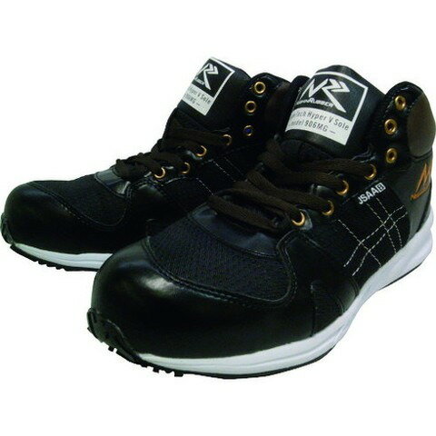 日進 プロテクティブスニーカーミドルカット ブラック 27.0cm V906MGBK27.0(代引不可)【送料無料】