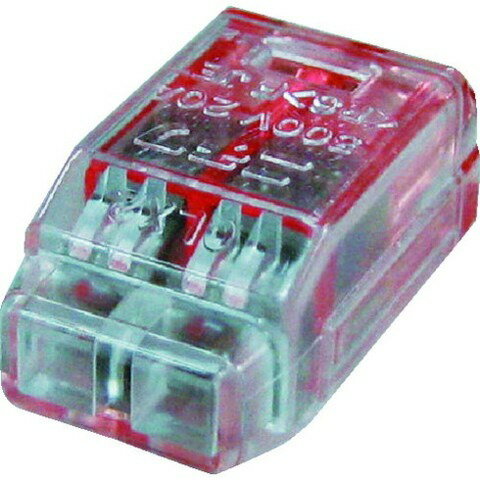 ニチフ クイックロック 差込形電線コネクタ 極数2 赤透明 50個入 QLX2(代引不可)