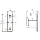 水本 ステンレス ロングアイフック 24mm×80mm 使用荷重0.16kN 水本 LEH8 金物 建築資材 建築金物 荷役金具(代引不可)