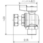 【商品スペック】特長●コーナー（角）+部分に使用できるボールバルブです。●空間を有効的に活用できます。用途●冷温水。仕様●呼び径A：15●呼び径B：1/2●全長(mm)：65●高さ(mm)：78●ハンドル長D(mm)：44●適合流体：冷温水仕様2●使用圧力：1.6Mpa●最高流体温度：120℃材質／仕上●黄銅セット内容／付属品注意【代引きについて】こちらの商品は、代引きでの出荷は受け付けておりません。【送料について】北海道、沖縄、離島は送料を頂きます。